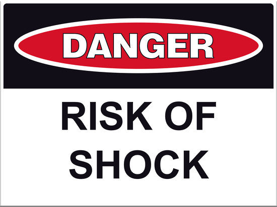 Danger Risk of Shock Sign - Markit Graphics