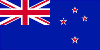 Current New Zealand Flag - Rectangle shape 200mm x 100mm - Markit Graphics