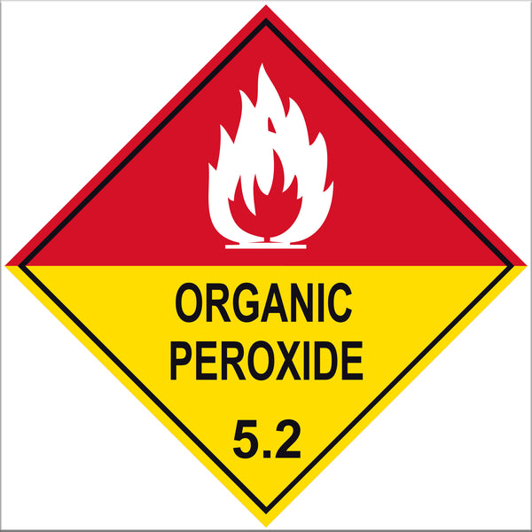 Organic Peroxide 5.2 Label Signs - 10 Pack